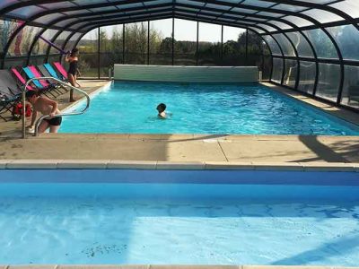 Heated pool at self catering holiday homes in Brittany