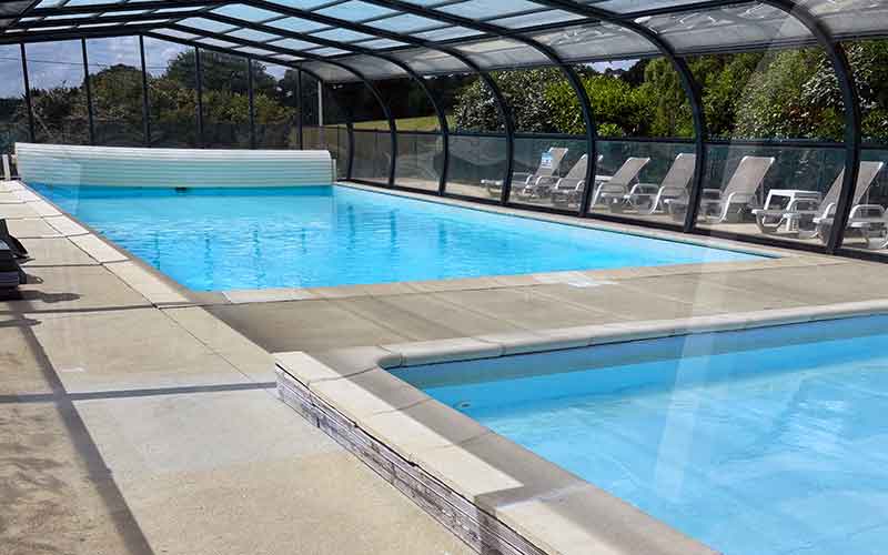 heated swimming pool in Brittany