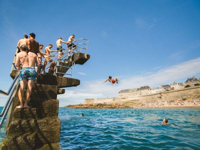 St Malo open water swimming pool near Emerald Coast Gites, French holiday homes for families
